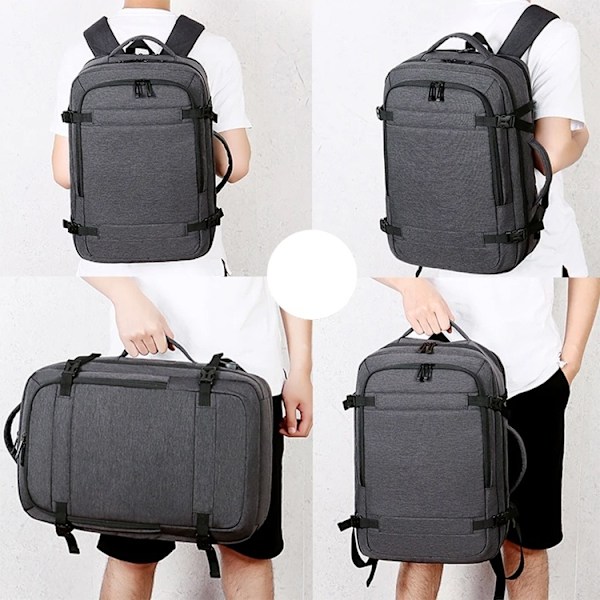 Kabinväska för Ryanair & Norwegian - Ryggsäck / Resväska / Handbagage Grå Grey gray