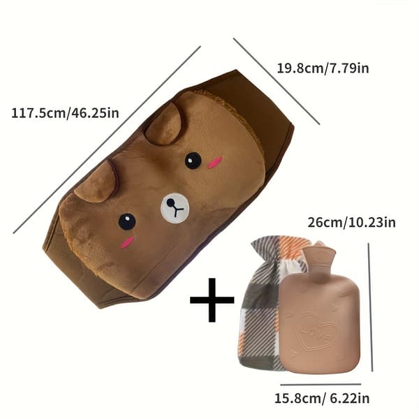 Återanvändbar Värmeflaska Midjevärmare Ingen Elektricitet Black- 1 Set