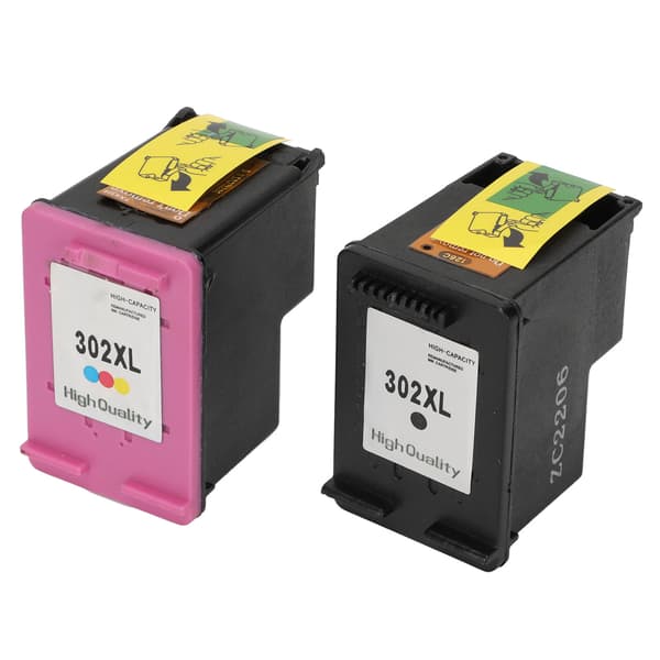 2 pcs 302XL Ink Cartridge High Density Sponge Durable ABS Compatible with HP Envy Officejet Printers