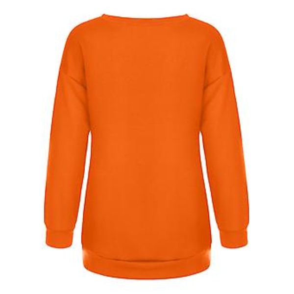 Halloween-asut naisille, painettu rento pitkähihainen T-paita, B 1709 2XL