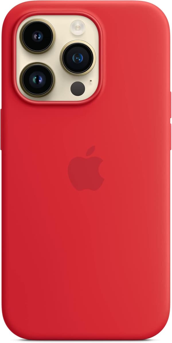 Apple - Rødt silikonecover til iPhone 14 Pro