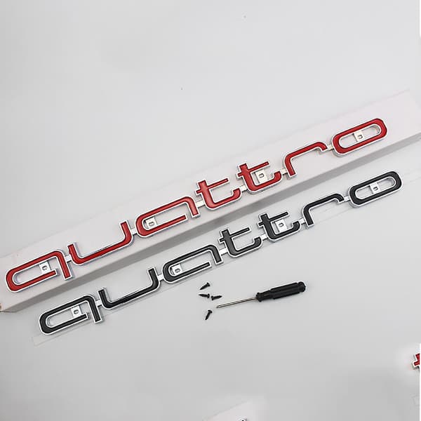 Cool Quattro Logo Emblem Bilmærke Front Grill Nedre Dekor til Aud-i A6 A7