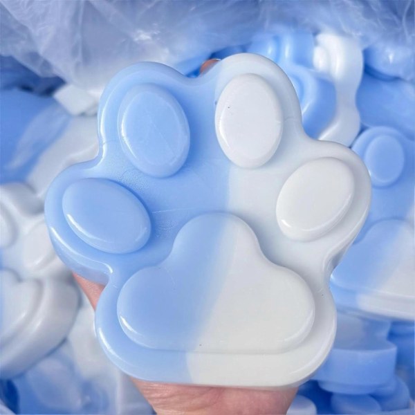 Håndlavede Taba Squishy Store Kattepote Silikone Klemmelegetøj til Stresslindring, Kattepote Kæmpefod Squishy Sensorisk Legetøj til Angst & Afslapning Pink