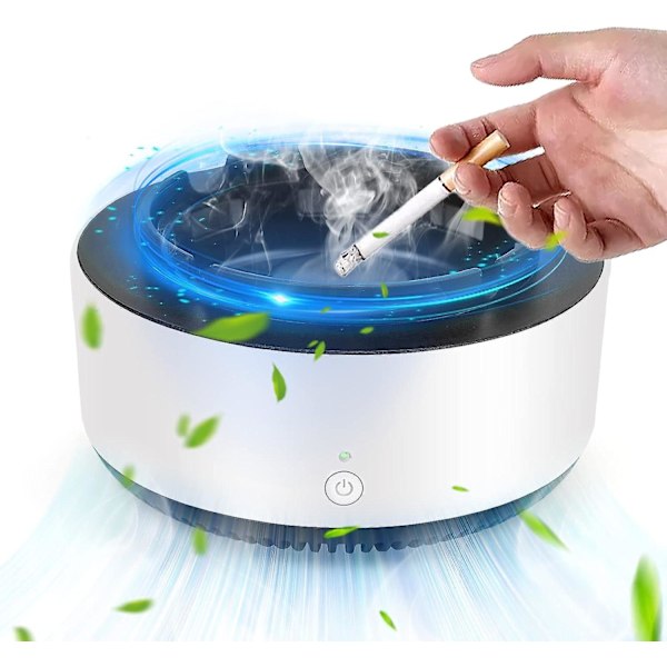 Smokeless ashtray with air purifier, intelligent ashtray for air purification with negative ions for car home