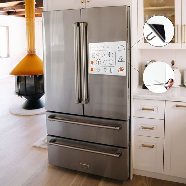 Magnetic whiteboard for refrigerator White A4 White White A4