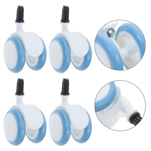 4 Pcs Wheel Universal Walker Wheels Replacement Plastic Rubber Wheels For Baby Stroller Playpen Walker Accessories Multi