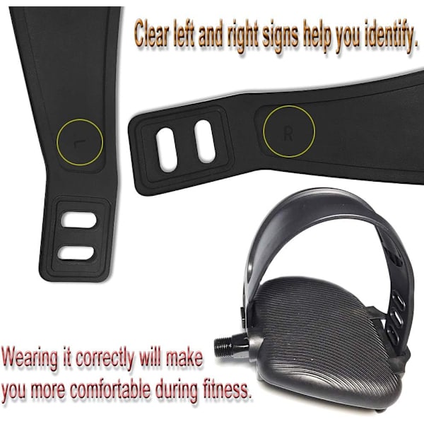 2-pack Pedal Straps for Exercise Bike, Robust and Adjustable - Universal