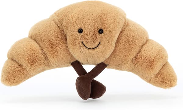 Jellycat Amuseables Croissant Plush Toy, Small 8.5 inch | Pastry Plush | Fun Gift Idea