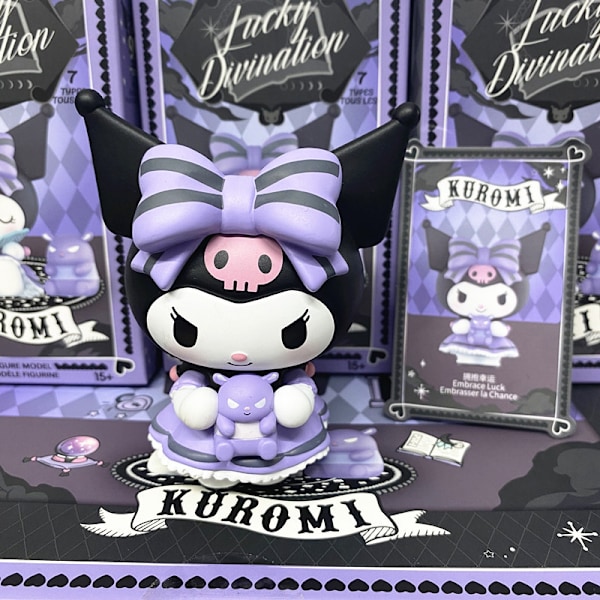 Sanrio Lucky Kuromi blind box Internet celebrity ny Kuromi bordpynt drenge og piger dukker lucky series hel kasse 6 uden dubletter Embrace Luck