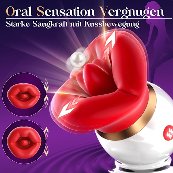 Sexleksak med sugvibrator för kvinnor och 3 sugfunktioner