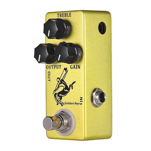 Moskyaudio Silver Horse Overdrive Boost Guitar Effect Pedal - Full Metal Shell, True Bypass (färg: Guld)