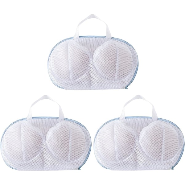 3 kpl rintaliivien pesupussia pyykkiin, erittäin läpäisevä rintaliivien muotoinen verkkopesupussi alusvaatteiden pesupussit