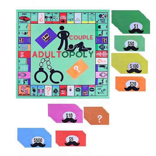 Parspill for par Adultopoly brettspill Par Opoly brettspill Underholdningsbrettspill Kortspill Cou