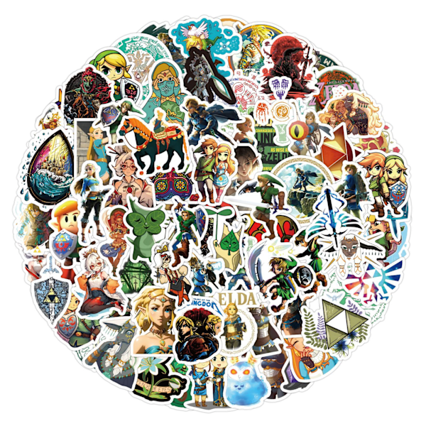 120 stk. Zelda Kingdom Tears Doodle Vandtætte Klistermærker