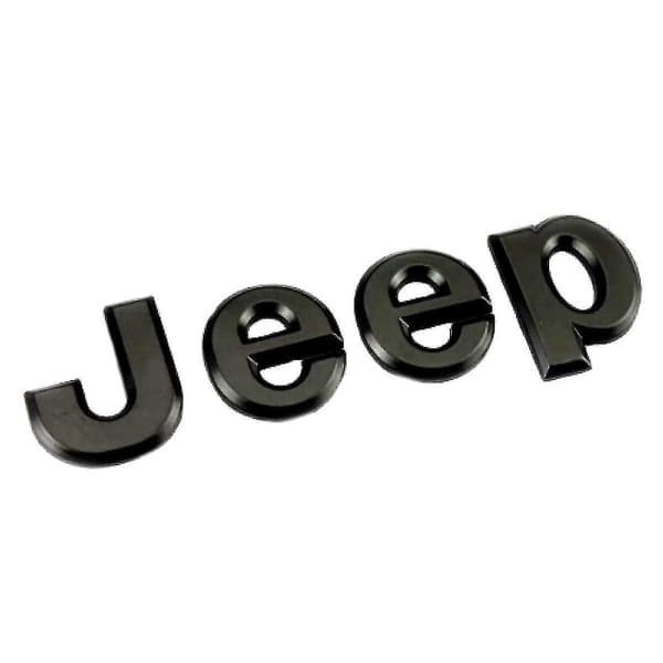 Mat sort JeEE 3D badge sticker til frontgrill kølerhjelm emblem kølerhjelm eller bagklap