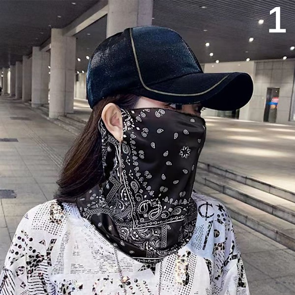1st Fashion Punk Mask för män kvinnor sommar ansikte hals UV-skydd 1