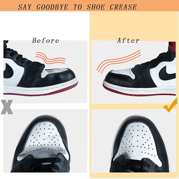 Par Krølbeskyttere til Air Force 1, Jordan 1, Dunk Low - Krølbeskyttere, Skobeskyttelse Forebygger Sneakers, Størrelse: 40-43 1/3{EE}
