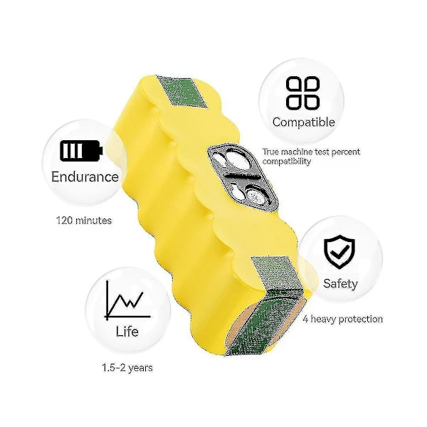14.4V 6000mAh Robot Støvsuger Batteri Til 500 600 700 800 900 Serie 620 650 770 780 580 Batteri