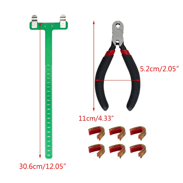 Bågsträng Nockpunkts Tång för T-Formad Bågkvadrat Linjal Nockspänne Tång Bågskytte Nocktång Recurve Båge K Red 0.16