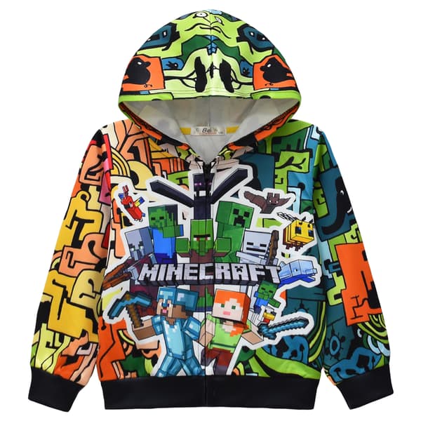 Minecraft - Medium og Store Børns Lynlåsjakke og Hættetrøje 120