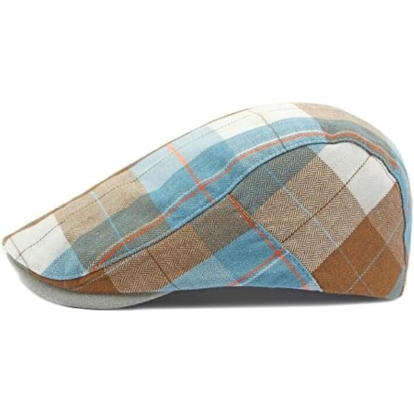 2-pack Herr Newsboy Hatt Flat Cap Justerbar Rutig Ivy Gatsby Cabbie Kör Golf Hatt Basker{ee}