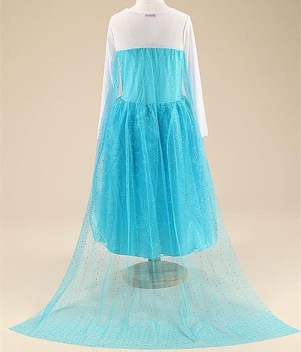 Elsa-prinsessamekko +4 lisätarviketta Vaaleansininen LightBlue 110cm