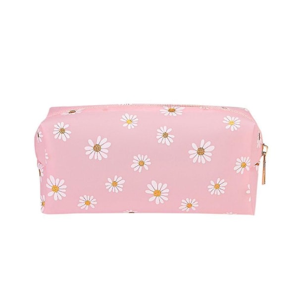 Tpu cosmetic bag, small daisy pattern frosted transparent large capacity Waterproof portable cosmeti