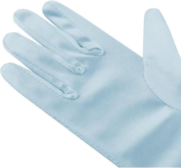Princess Elsa Costume Accessory Set for Kids, Includes Braid, Tiara, Gloves, and Wand 6pcs - blue