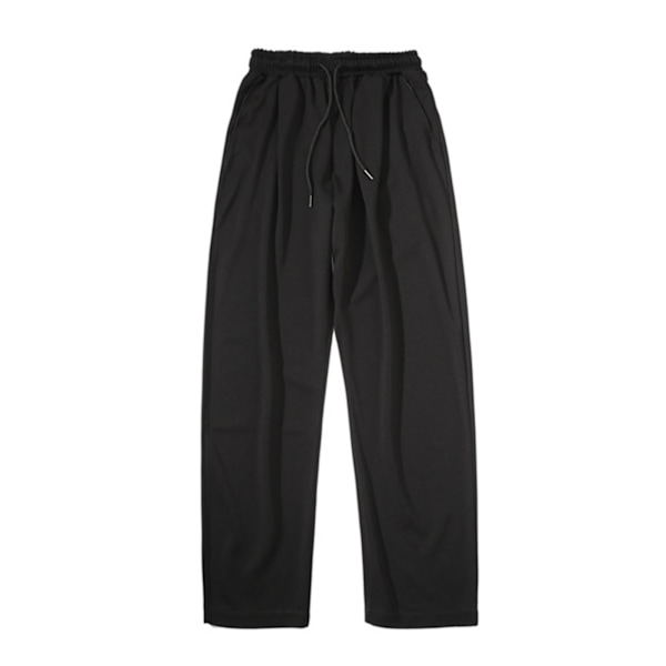 Herr Högmidjade Baggy Sweatpants Hudvänliga Och Andningsbara Byxor Present Till Jul Födelsedag Nyår CMK Svart Black L