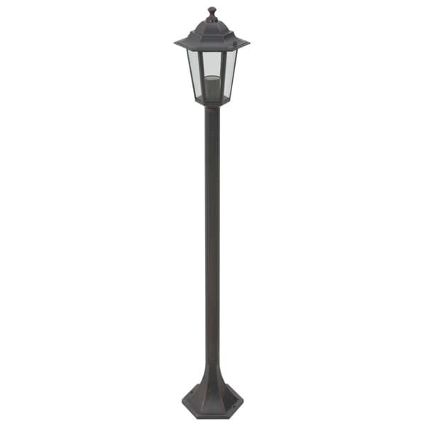 vidaXL Puutarhan lyhtypylväät 6 kpl E27 110 cm alumiini pronssi Brun brown