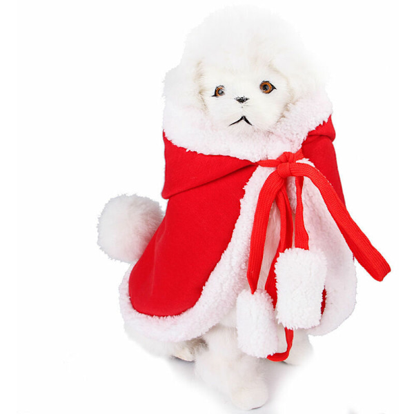 Julehundetøj, Julehundetøj til Små Hunde, Kreativt Julehundekostume, Vinterdyrehoodie, Juledyre Jumpsuit (M)