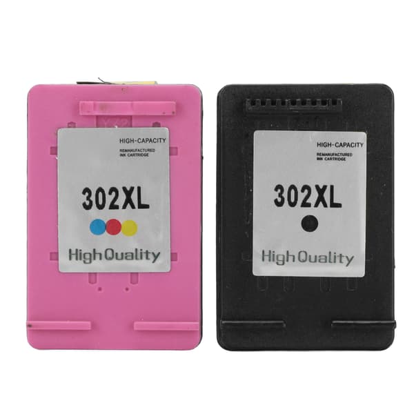 2 pcs 302XL Ink Cartridge High Density Sponge Durable ABS Compatible with HP Envy Officejet Printers