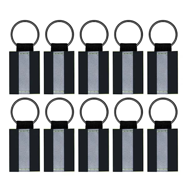 10 st/set reflexnyckelringsberlocker gröna reflexer reflexhängande reflektor för ökad synlighet i mörker, ta