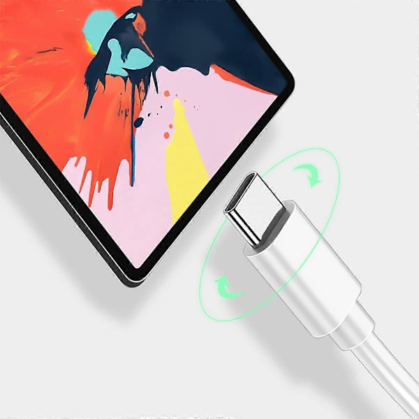 USB A til USB-C-kabel for iPad Pro 11-tommer, iPad Pro 12,9-tommer, iPad 10,9-tommer, iPad Mini 6. generasjon, hurtiglader {hh]