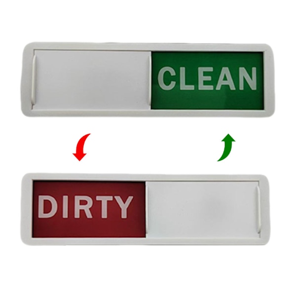 Astianpesukoneen magneetti "CLEAN/DIRTY"-kyltille Punainen/vihreä