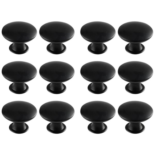 Cabinet Handles Drawer Pulls Knobs with Screws 12-pack Black Black 142