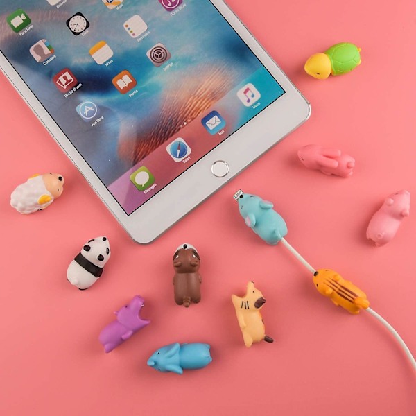 15 kpl Kaapelin Suoja Söpöt Eläimet Kaapelihyökkäys Laturin Johdon Säästäjä USB-latauskaapelin Suoja Yhteensopiva Iphone/android{EE} kanssa