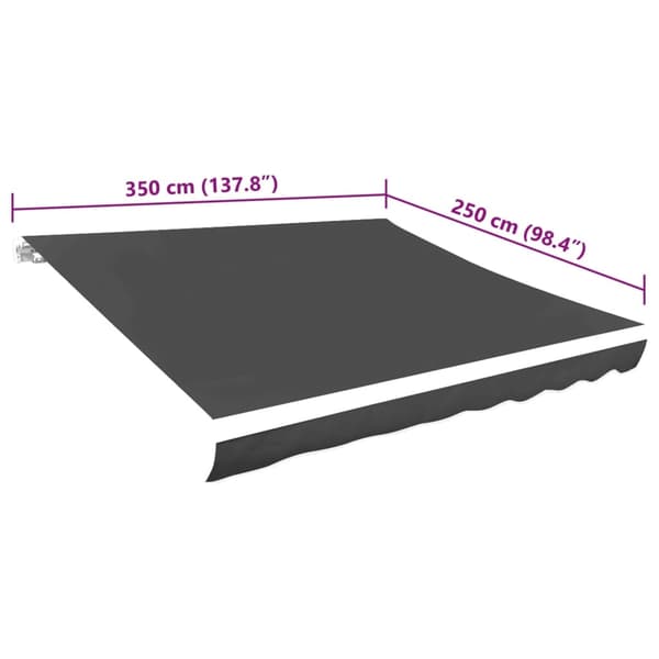 vidaXL Markisedug antracit 350x250 cm Antracit silver