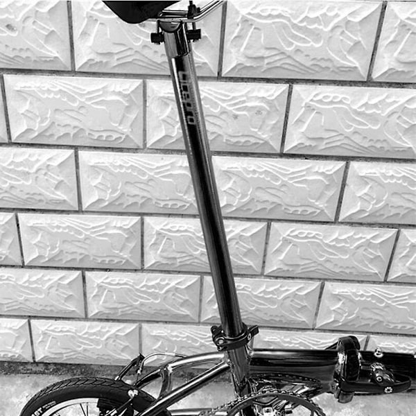 Fällbar cykelsadelstolpe i aluminiumlegering, Ultralätt cykelsadelstolpe 33,9 x 600 mm för svart