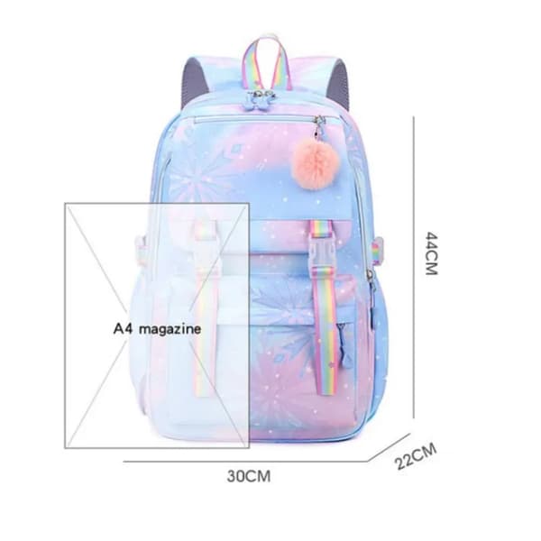 Stitch Girls School Bag Large Capacity Stitch Backpack Casual Pink, Multicolor A