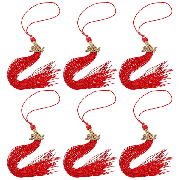 12 stk. dimissionskvaster akademiske dimissionshuekvaster dimissionshat dekorationer DIY kvaster 40X3,5cm 40X3.5cm Red