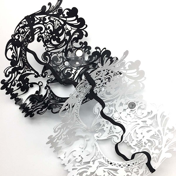 Maskeradmask Mardi Gras Kostymmask Jul Cosplay Metall Partymask