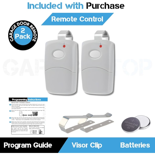 2x Garage Door Opener Remote Control for Linear Multi-Code 3089 308911 MCS308911, 10 Dip Switch Gate Opener Remote Control 300MHz, Garage