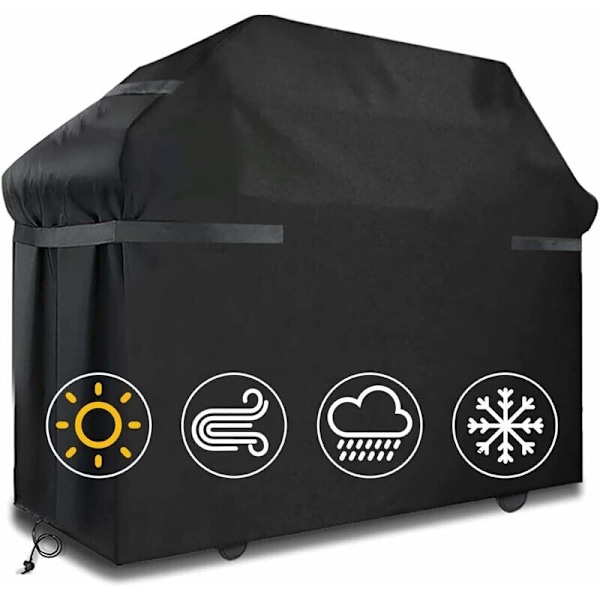 Grillin suojus vedenpitävä tuulenpitävä repeytymätön suojus hihnoilla ja säilytyspussilla (145x61x117cm)--
