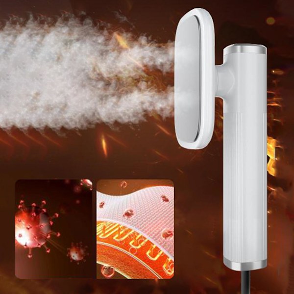 Ångstrykjärn för Kläder Uppgraderad Portabel Mini Steamer, 180° Roterbar Handhållen Ångstrykjärn, Vikbar Reseplaggångare för Tygkläder, Bra för White