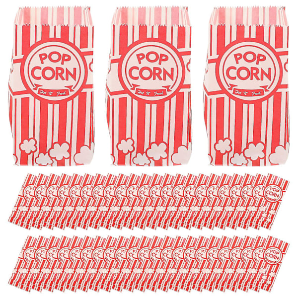 Slinx 100 stk. Popcornposer af papir til fest, store popcornbeholdere til filmaften, pynt til fest