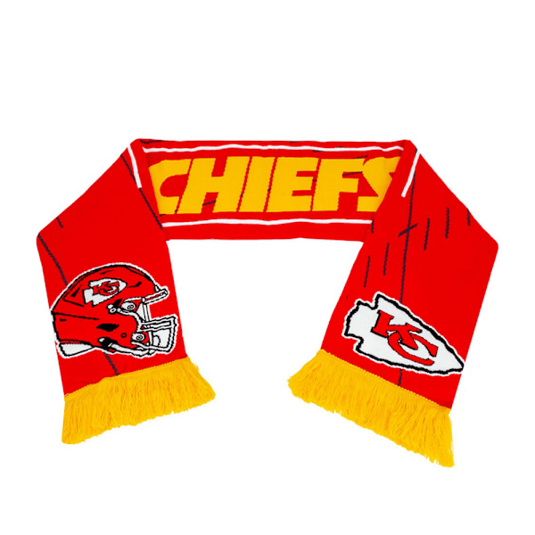 Kansas City Chiefs Jacquard Winter Scarf One Size Red/Gold/White Red/Gold/Whit