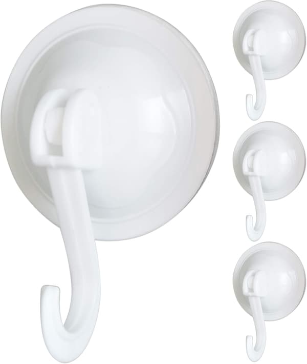 Strong Vacuum Suction Hooks Reusable Removable Hangers No Holes