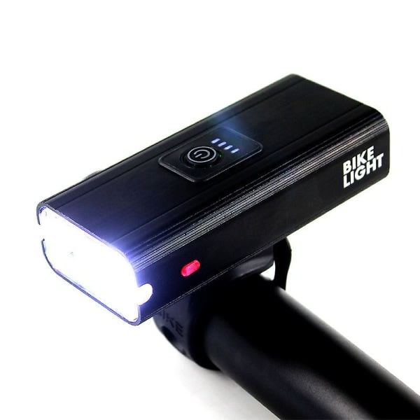 Polkupyörän valo - T6 kaksoislampun helmet monitoiminen polkupyörän valo USB ladattava ajovalot sivuvalolla
