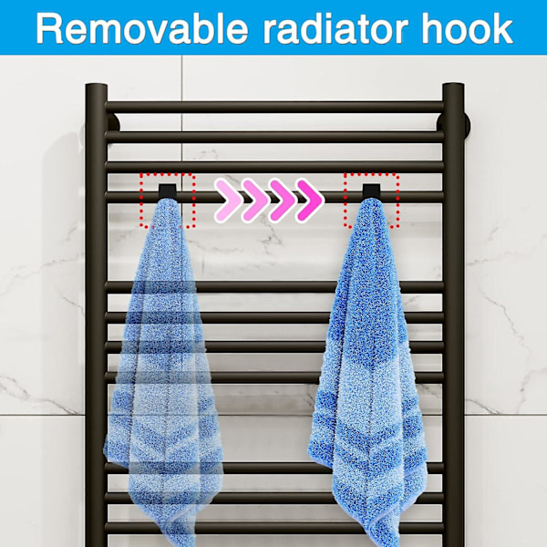 stk håndkleradiatorbraketter kroker, håndkleradiatorkroker, radiatorhåndklehenger kroker for håndklær Db
